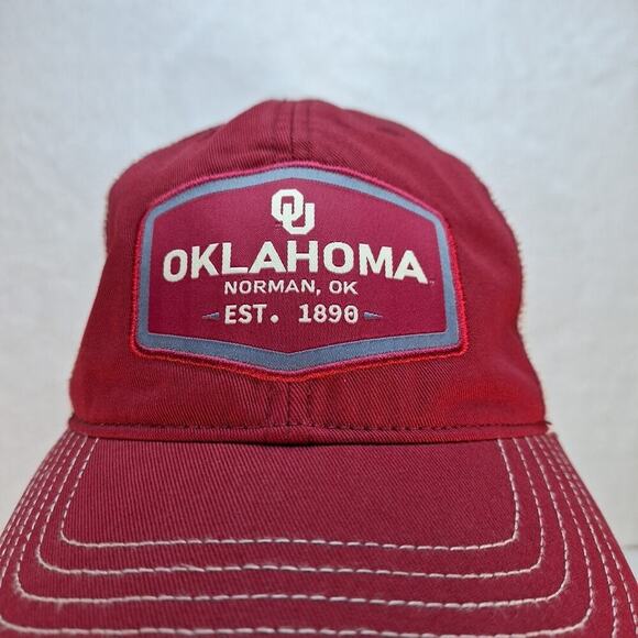 Oklahoma University Sooners Trucker Hat Cap Mesh Back Snapback - Picture 2 of 7